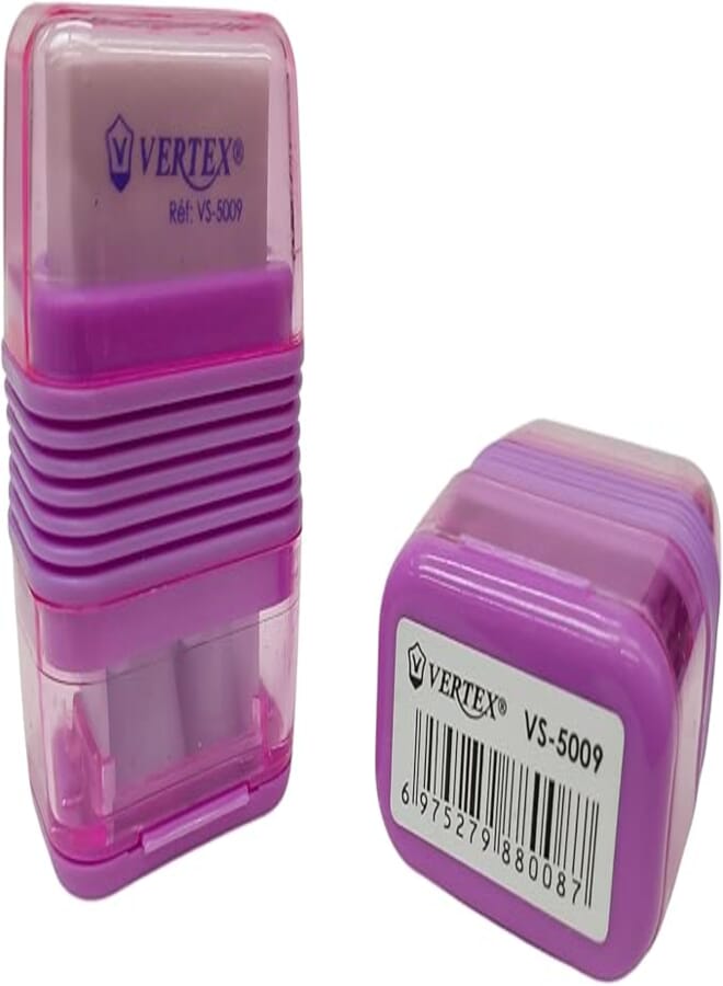 Vertex Accordion Sharpener With Eraser - Purple